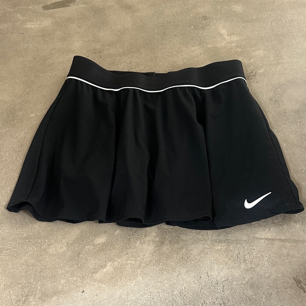 Nike Black Tennis Skirt with White Piping
